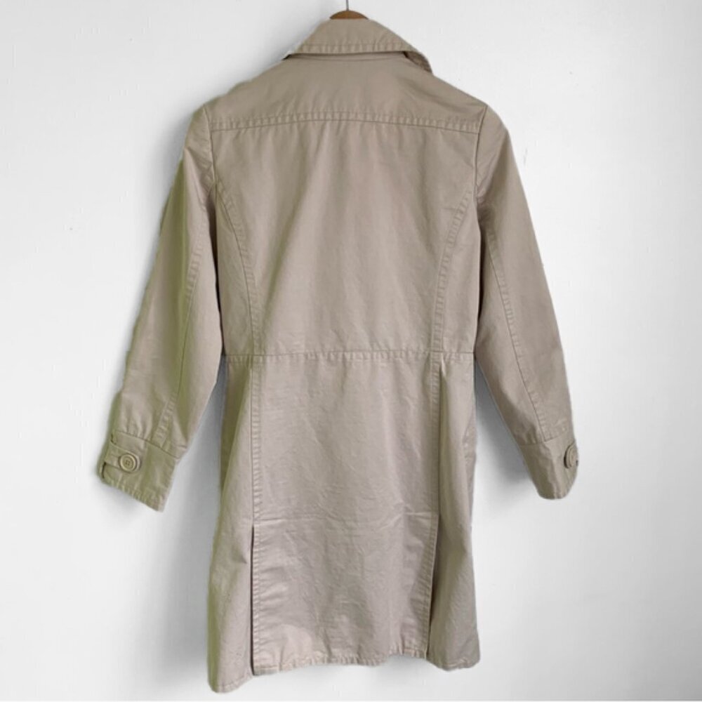Joe Fresh Cream Cotton Trench Coat Jacket - Picture 3 of 8